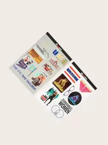 THE BIG BANG THEORY X SHEIN 2 tấm Hình Đồ Họa Laptop Sticker - Nhiều màu - Xem 2