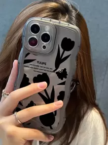 手机壳适用于 iPhone 11 12 13 14 11 Pro Max 12 Pro Max 13 Pro Max 14 Pro Max XR 15 15 PRO 15 PRO 大波浪黑色 - 黑心蝴蝶 - 彩色 - 查看 4