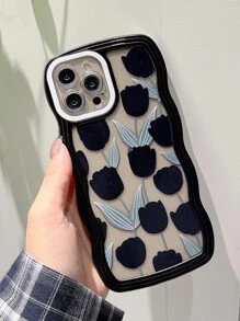 Big Wave 黑色透明黑色心形与蝴蝶图案手机壳适用于 iPhone 11、12、13、14、11 Pro Max、12 Pro Max、13 Pro Max、14 Pro Max、XR、15、15 Pro、15 Pro - 彩色 - 查看 2