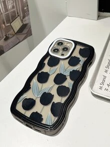 Big Wave 黑色透明黑色心形与蝴蝶图案手机壳适用于 iPhone 11、12、13、14、11 Pro Max、12 Pro Max、13 Pro Max、14 Pro Max、XR、15、15 Pro、15 Pro - 彩色 - 查看 4