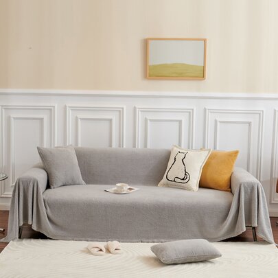 1pc Fluffy Sofa Towel