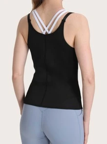 Women's Adjustable Shoulder Strap 4-Row Hook And Eye Closure Waist Trainer Body Shaper Underbust Corset Shapewear Waist Trainer Corset - Black - View 2