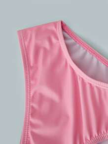 年轻女孩冰淇淋印花比基尼套装搭配沙滩裙夏日海滩 - 彩色 - 查看 4