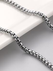 Minimalist Chain Necklace - Silver - View 2