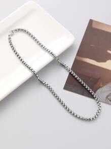 Minimalist Chain Necklace - Silver - View 4