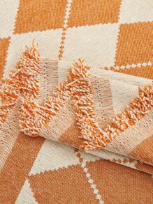 幾何樣式毛邊緣防滑沙發巾 - 彩色 - 查看 4