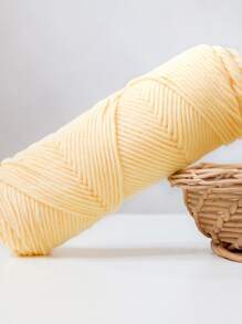 1 Skein Solid DIY Yarn - Yellow - View 1