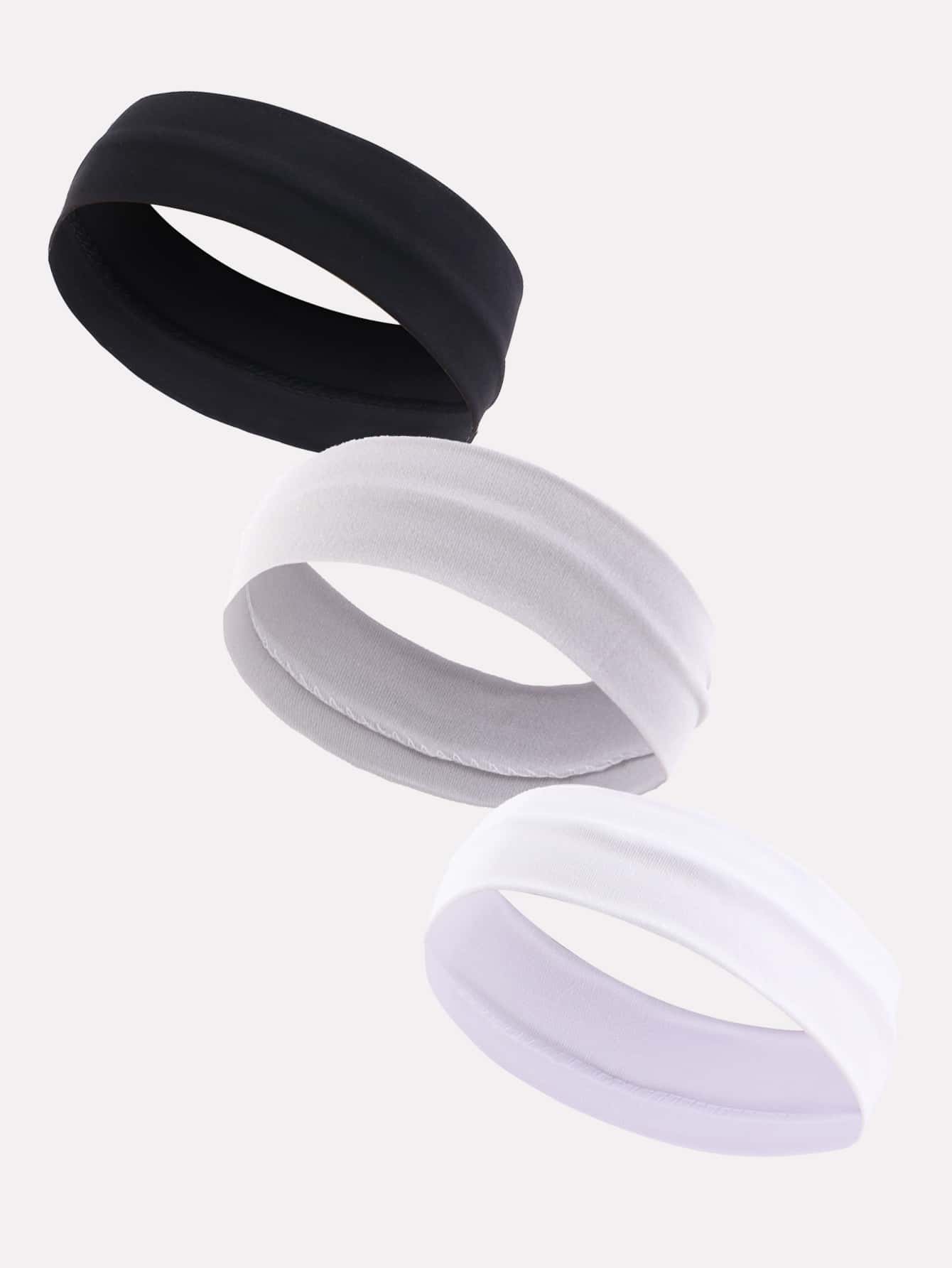 3 piezas de cintas de pelo sólidas informales - Multicolor - Ver 1