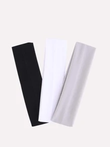 3 piezas de cintas de pelo sólidas informales - Multicolor - Ver 2