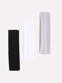 3 piezas de cintas de pelo sólidas informales - Multicolor - Ver 3