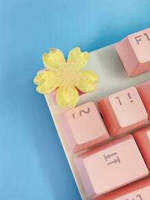 1入組花朵設計鍵帽 - 黃色 - 查看 6