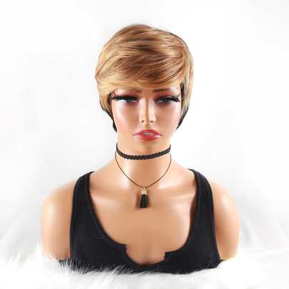 Short Straight Synthetic Wig With Bangs