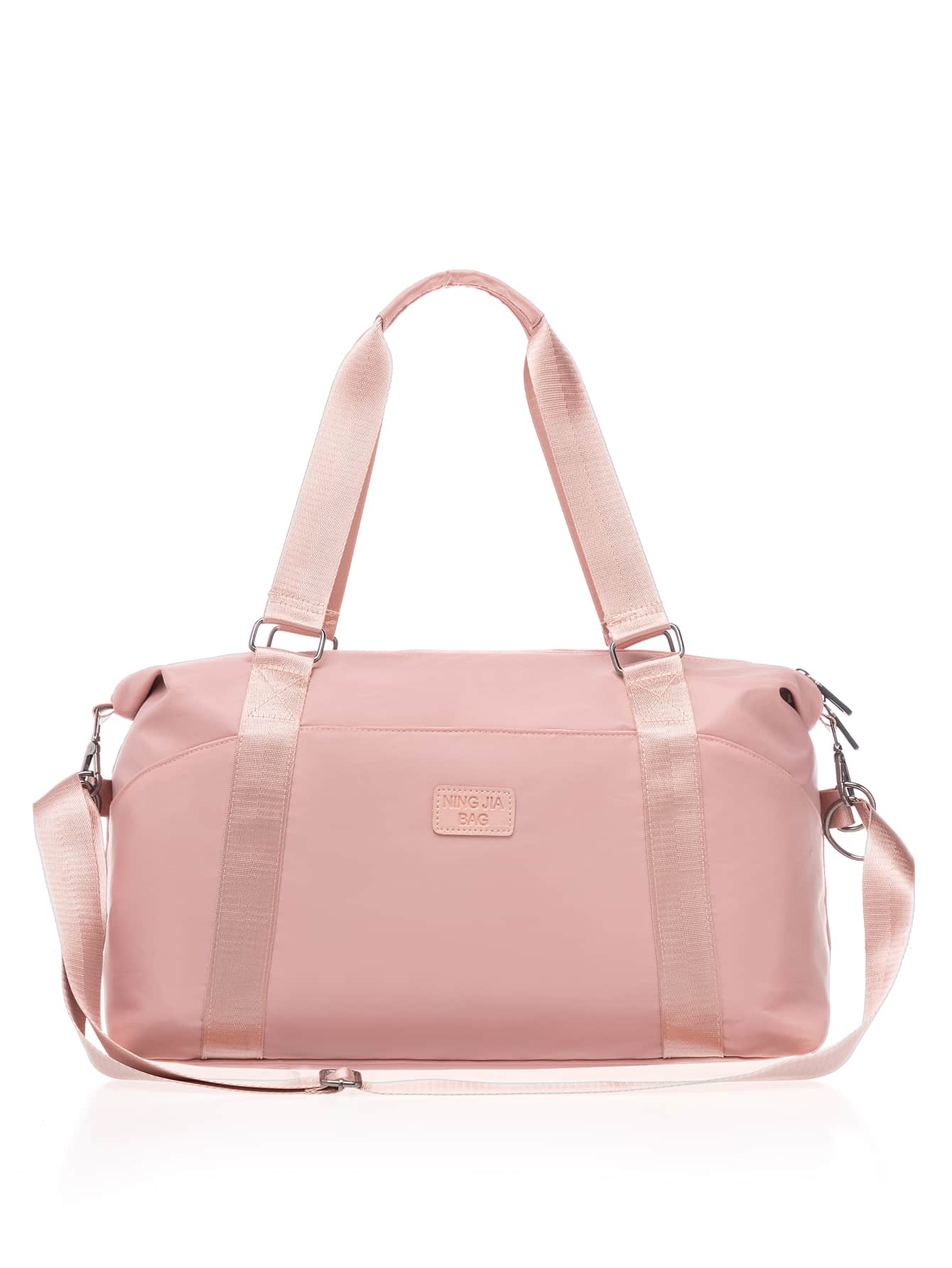 1pc Patch Detail Training Bag - Pink - View 1