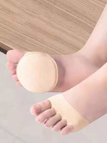 1pair Non-Slip Shoe Forefoot Protectors, Polyester Accessories - Beige - View 2