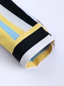 Manfinity RSRT Lỏng lẻo phù hợp Nam Khối sọc Áo sơ mi & Eo dây rút Quần ( Áo thun Không bao gồm ) - Nhiều màu - Xem 3