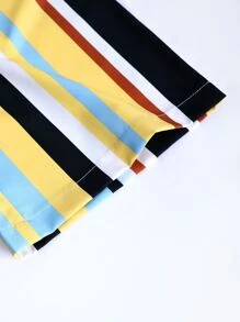 Manfinity RSRT Lỏng lẻo phù hợp Nam Khối sọc Áo sơ mi & Eo dây rút Quần ( Áo thun Không bao gồm ) - Nhiều màu - Xem 5