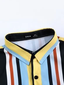 Manfinity RSRT Lỏng lẻo phù hợp Nam Khối sọc Áo sơ mi & Eo dây rút Quần ( Áo thun Không bao gồm ) - Nhiều màu - Xem 6