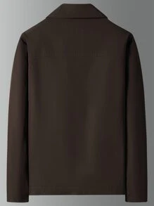 Manfinity Hombres Cazadora con cremallera unicolor