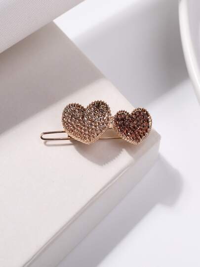 水鑽愛心裝飾髮夾