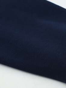 Manfinity Homme Men Slogan Graphic Drop Shoulder Sweatshirt - Navy Blue - View 3