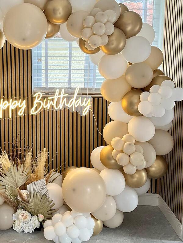 183pcs Latex Balloon Garland(1pc Balloon Chain & 1pc Glue ), Elegant