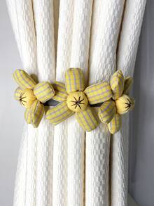 1 pieza Alzapaños de cortina con diseño de flor - Multicolor - Ver 1