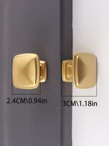 1pc Aluminum Alloy Drawer Handle - Gold - View 3