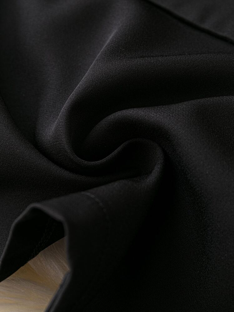 SHEIN Clasi Blazer con botón - Negro - Ver 3