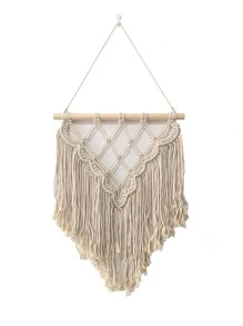 Treo tường tua dệt 1 cái - Màu be - Xem 1