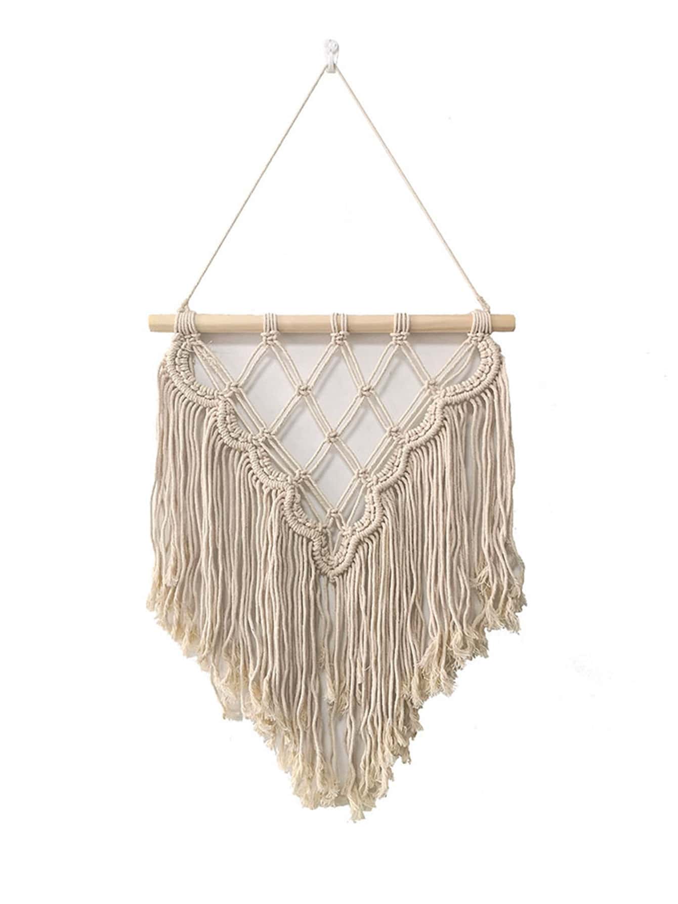 Treo tường tua dệt 1 cái - Màu be - Xem 1