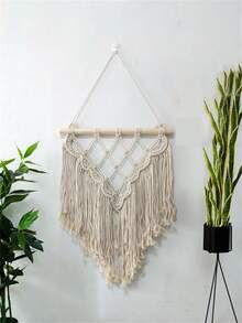 Treo tường tua dệt 1 cái - Màu be - Xem 3