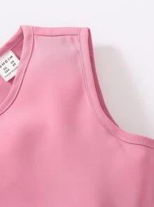 Toddler Girls Bow Front Layered Ruffle Hem Dress - Pink - View 5