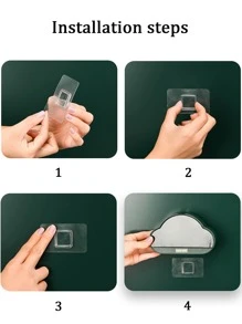 1pc Cloud Design Soap Dish - Dark Green - View 4