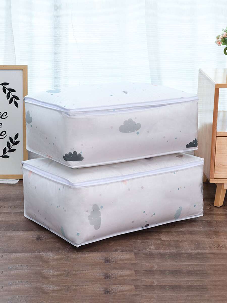 1pc Waterproof Quilt Storage Bag - White - View 1