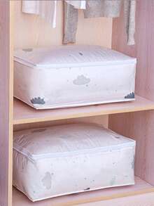 1pc Waterproof Quilt Storage Bag - White - View 5