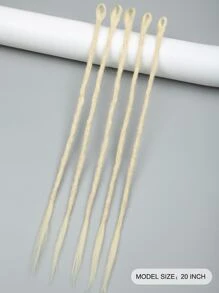 5pcs Medium Dreadlock Synthetic Hair Extension - Apricot - View 2