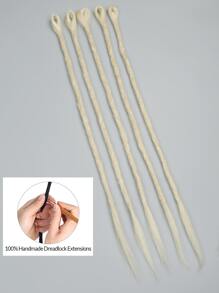 5pcs Medium Dreadlock Synthetic Hair Extension - Apricot - View 6