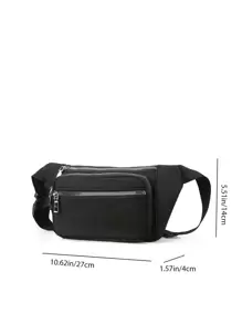 Zip Front Fanny Pack, Preppy Bum Bag For The First Day Of School