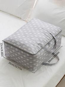 1pc Arrow Print Foldable Quilt Storage Bag - Blue - View 4