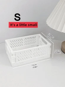 1 pieza plegable Almacenamiento de baño Cesta - Blanco - Ver 5