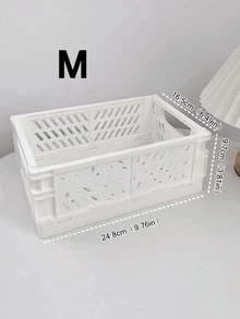 1 pieza plegable Almacenamiento de baño Cesta - Blanco - Ver 6