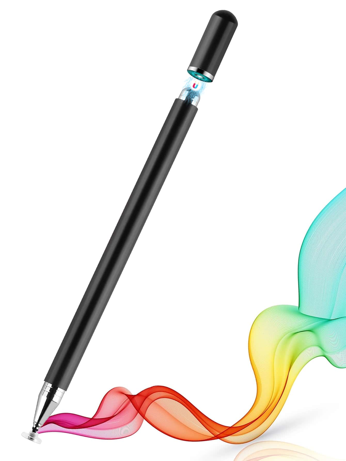 1入組觸控筆帶磁性筆帽子 - 黑色 - 查看 1