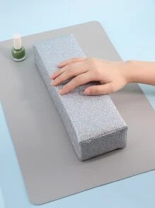 1pc Gray Nail Art Hand Pillow & Manicure Table Mat, PU And Washable Foldable Nail Polish Hand Holder Arm Wrist Rest Cushion For Nail Trainer Nail Care Nail Salon Tools,Nail Supplies,Nail Tools,Nail Art Tools,Back To School,Nails,Nail Tools For Press On Nails
