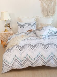 3入組/套鑽石形狀滌綸印花被套套裝 - 彩色 - 查看 6