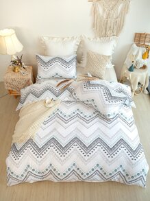 3入組/套鑽石形狀滌綸印花被套套裝 - 彩色 - 查看 7