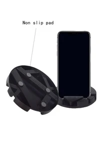 1pc Multifunctional Anti-slip Desktop Phone Holder - Black - View 4