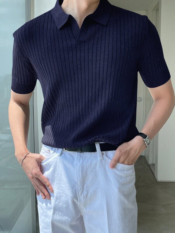 DAZY Men Ribbed Knit Top