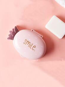 1pc Pineapple Design Soap Dish - Pink - View 3