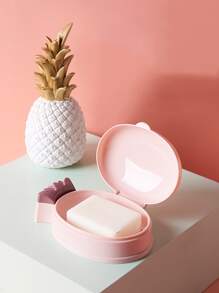 1pc Pineapple Design Soap Dish - Pink - View 4