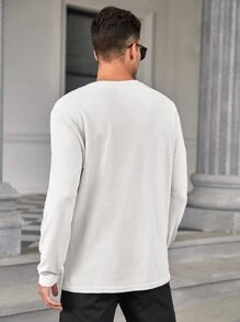 Manfinity Homme Men Solid Round Neck Tee - White - View 2